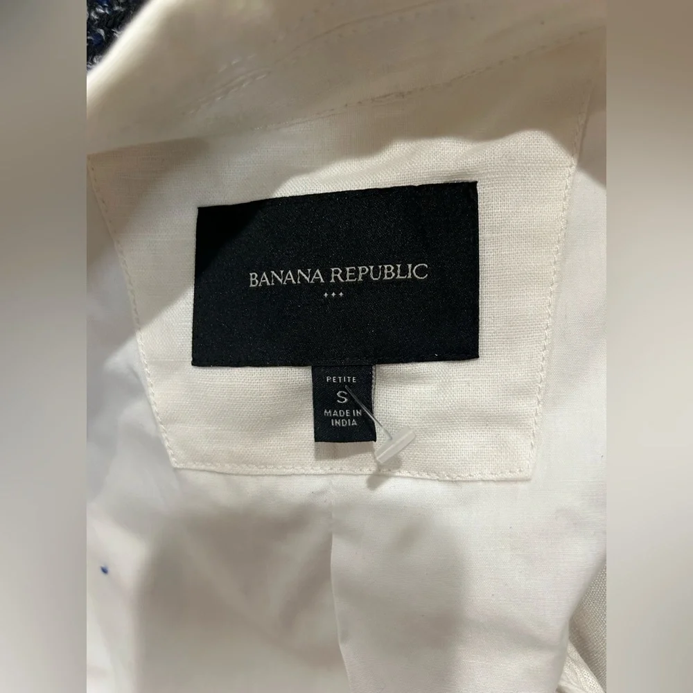 Banana republic white linen/cotton utility style jacket size small - Picture 4 of 4